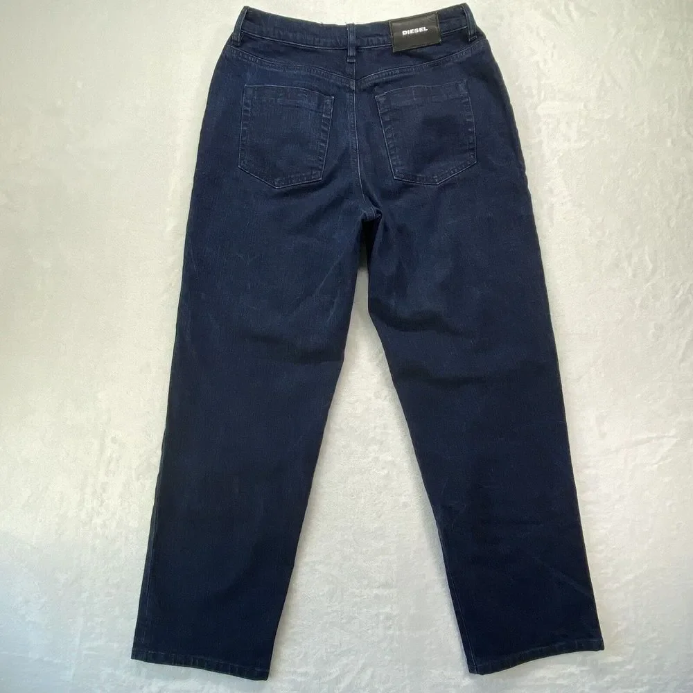 Ladies DIESEL NICLAH Blue High Waist Regular Straight dark Y2k‎ Jeans Sz 28x27